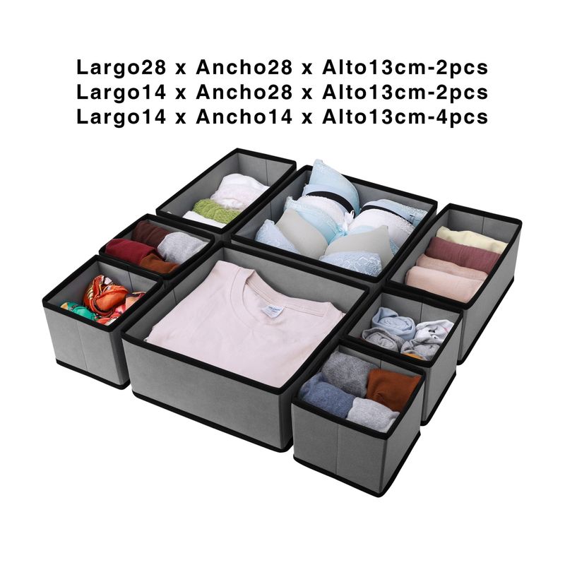 GENERICO - Pack 2 Sets Organizador de Cajon (16 piezas total)