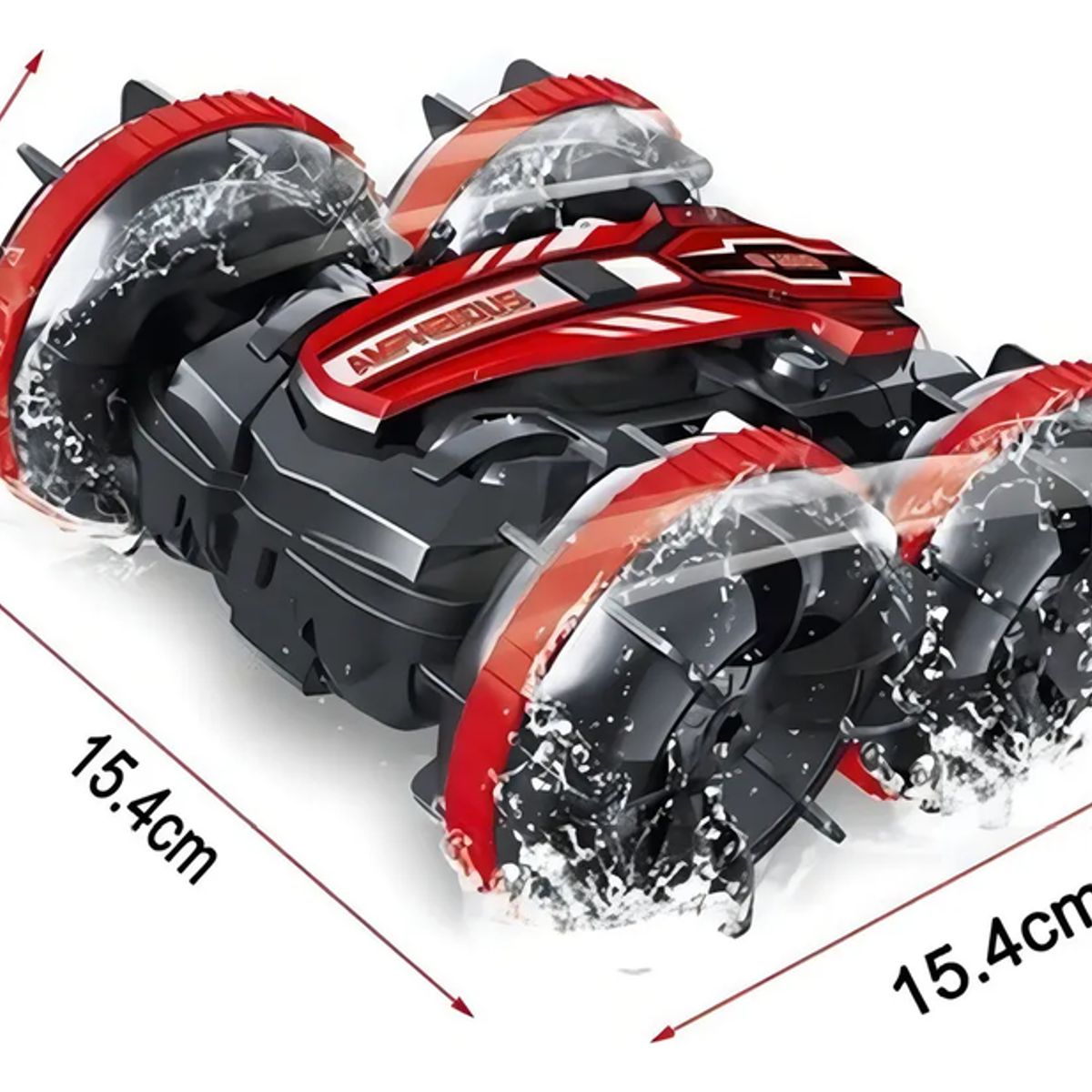 GENERICO - Carro rc anfibio stunt 360 lijiasu cv-b500 rojo