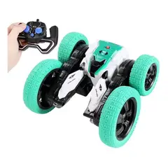 GENERICO - Auto rc crazy car acrobático 360 verdeblanco