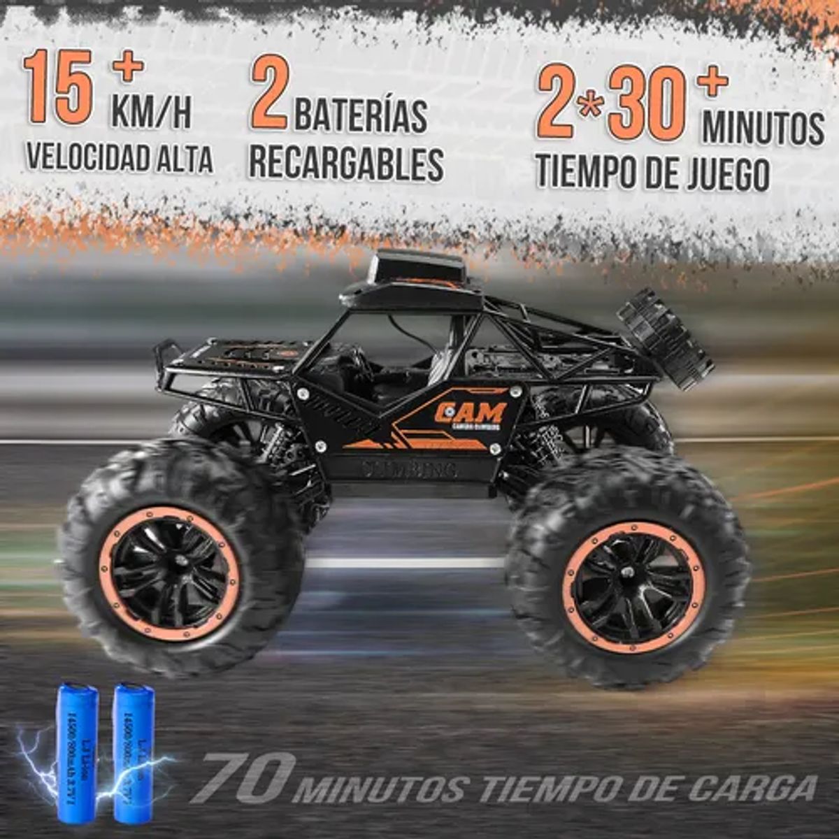 GENERICO - Auto rc recargable cámara hd wifi