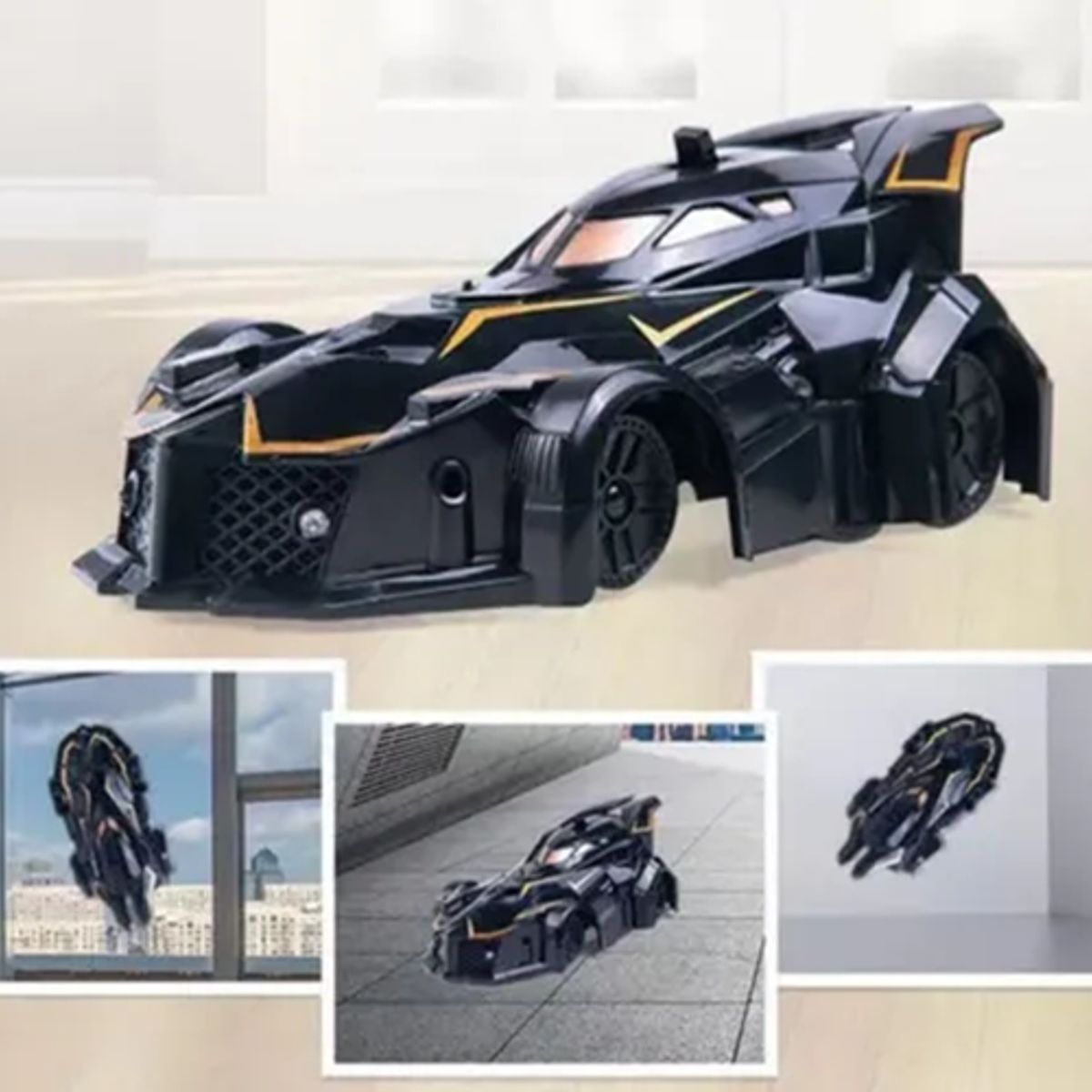 GENERICO - Auto rc pared usb batman recargable negro