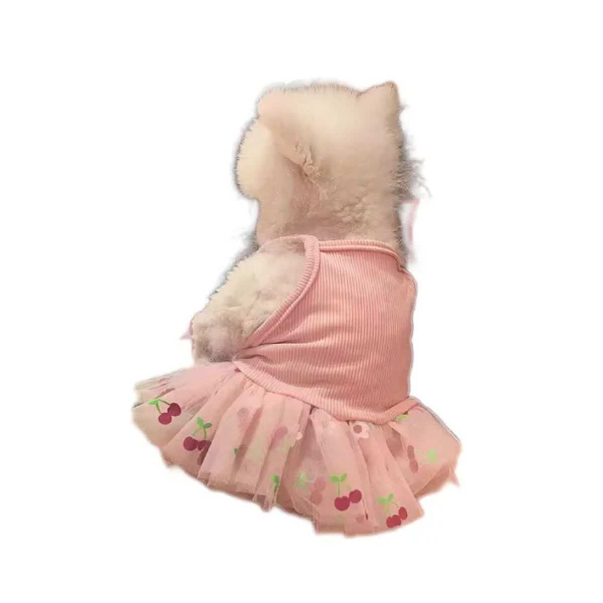 GENERICO - Ropa Vestido Elegante Para Mascota Rosa Cereza XL