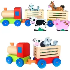 GENERICO - Tren madera granja animales