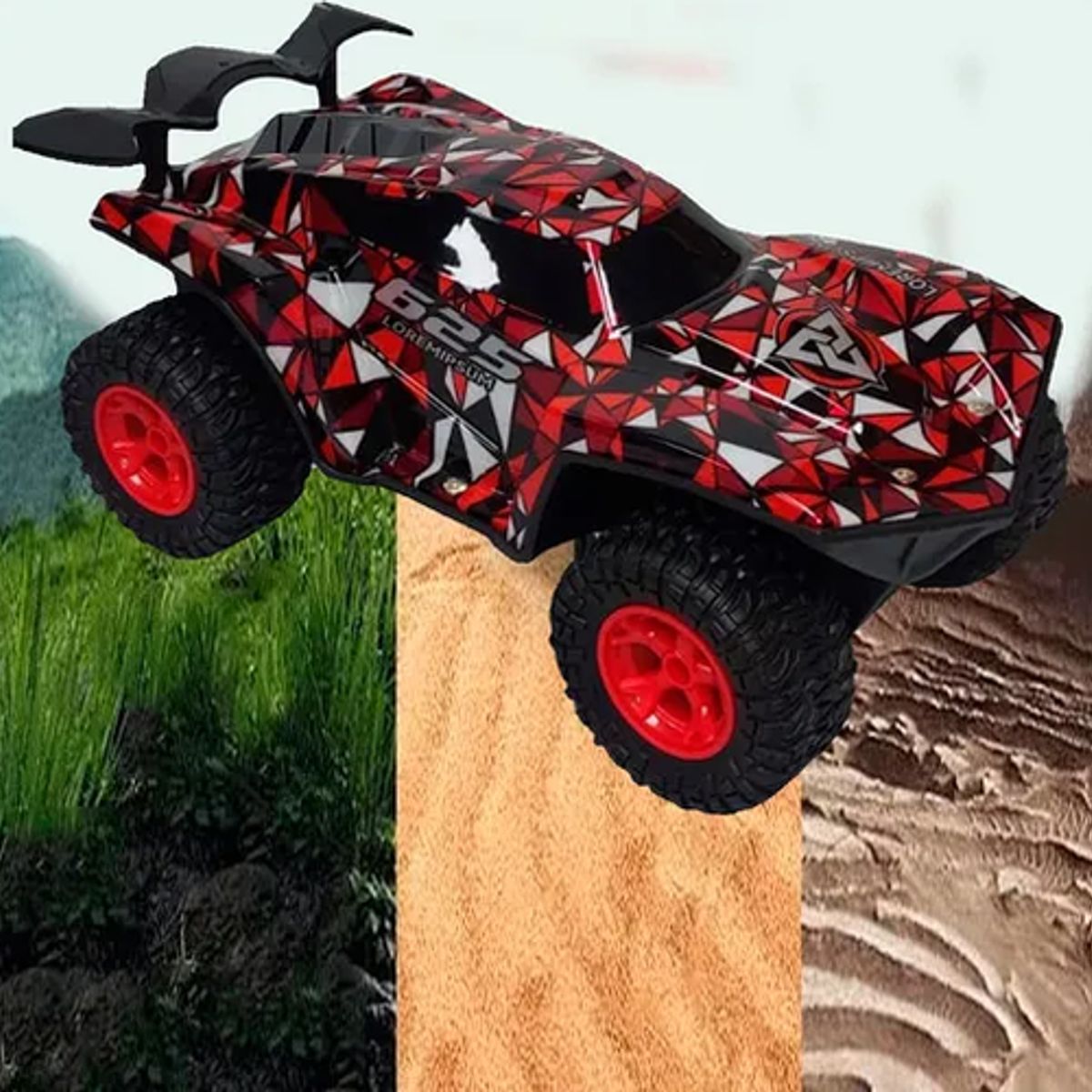 GENERICO - Monster truck rc 625 iluminado 24ghz