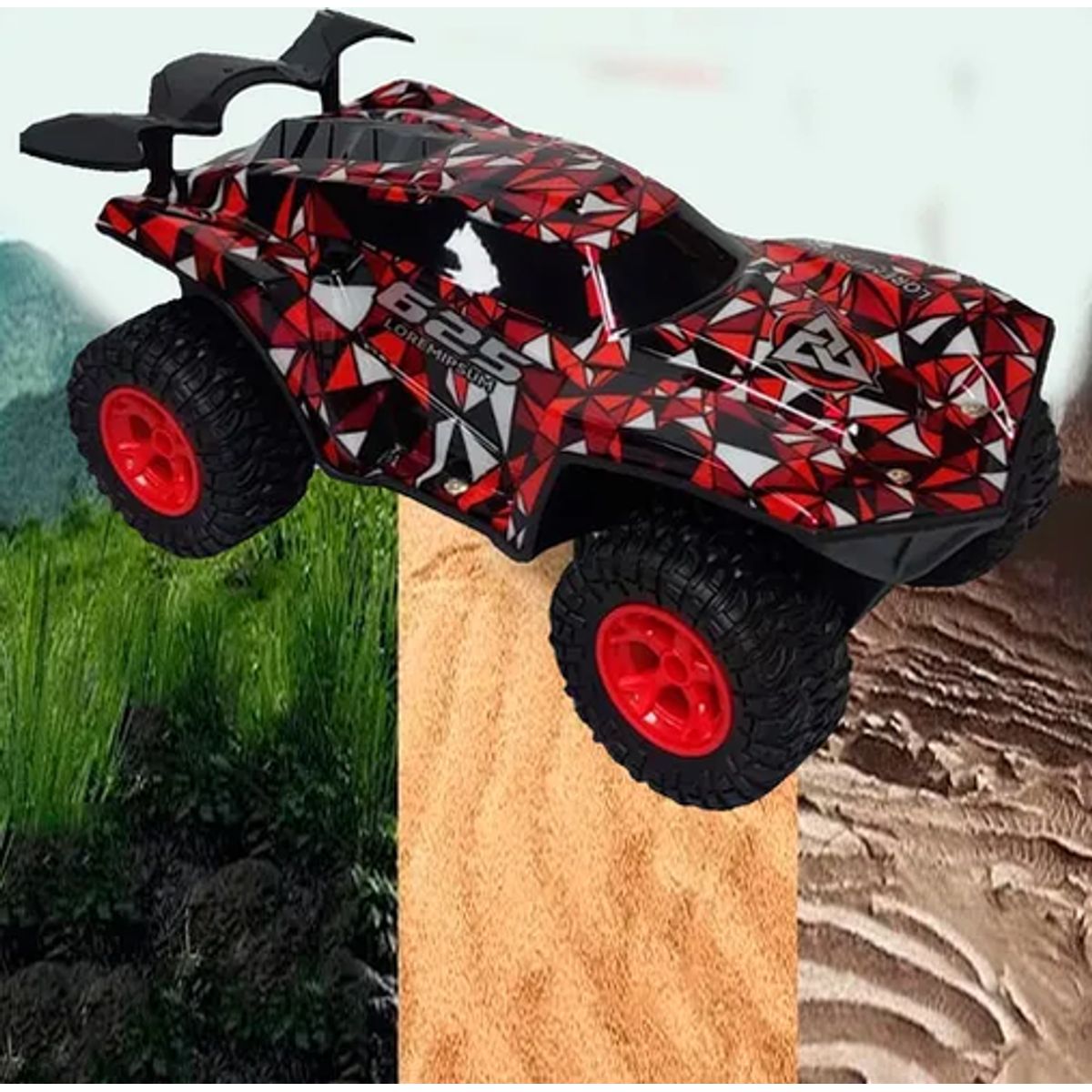 GENERICO - Monster truck rc 625 iluminado 24ghz