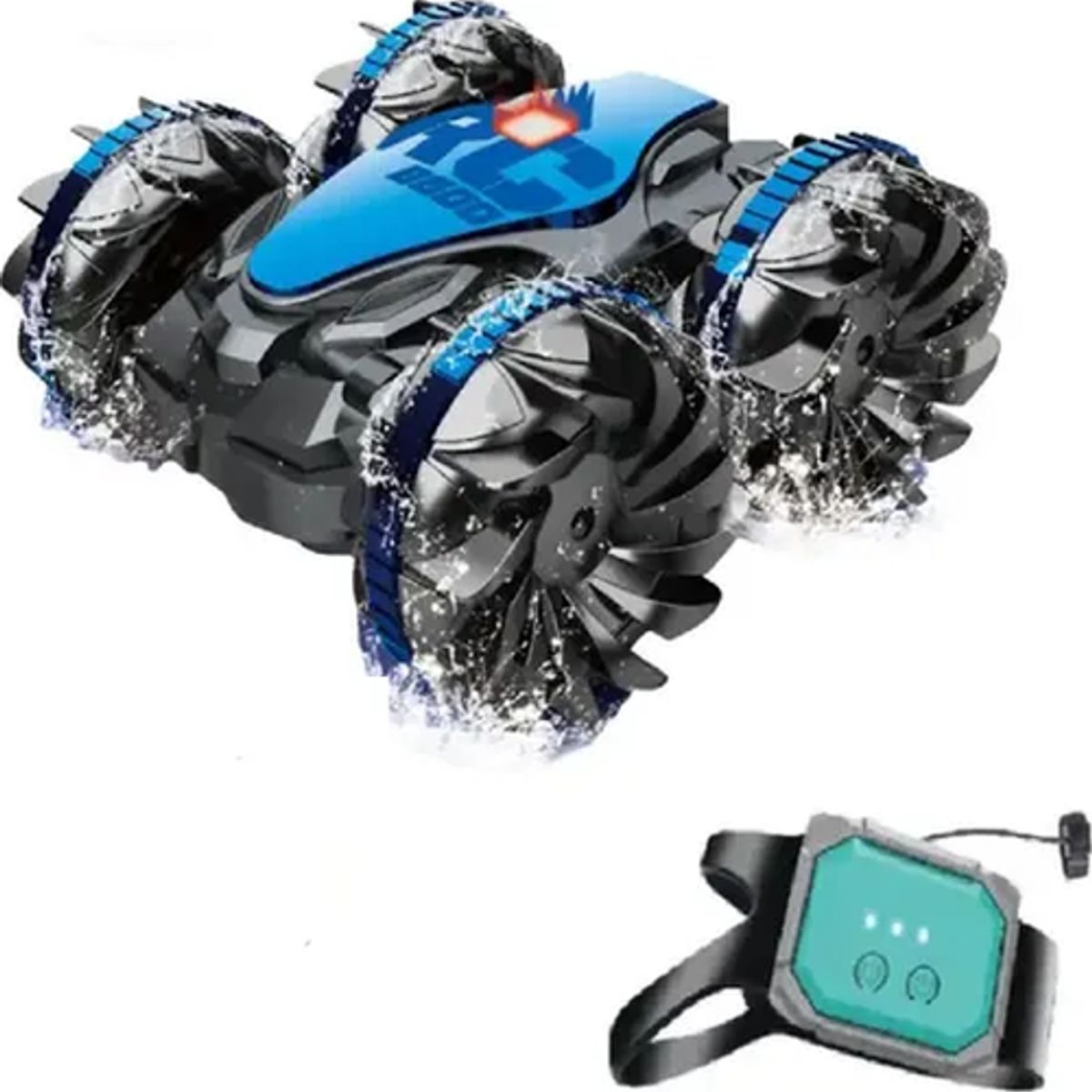 GENERICO - Auto rc anfibio todo terreno azul