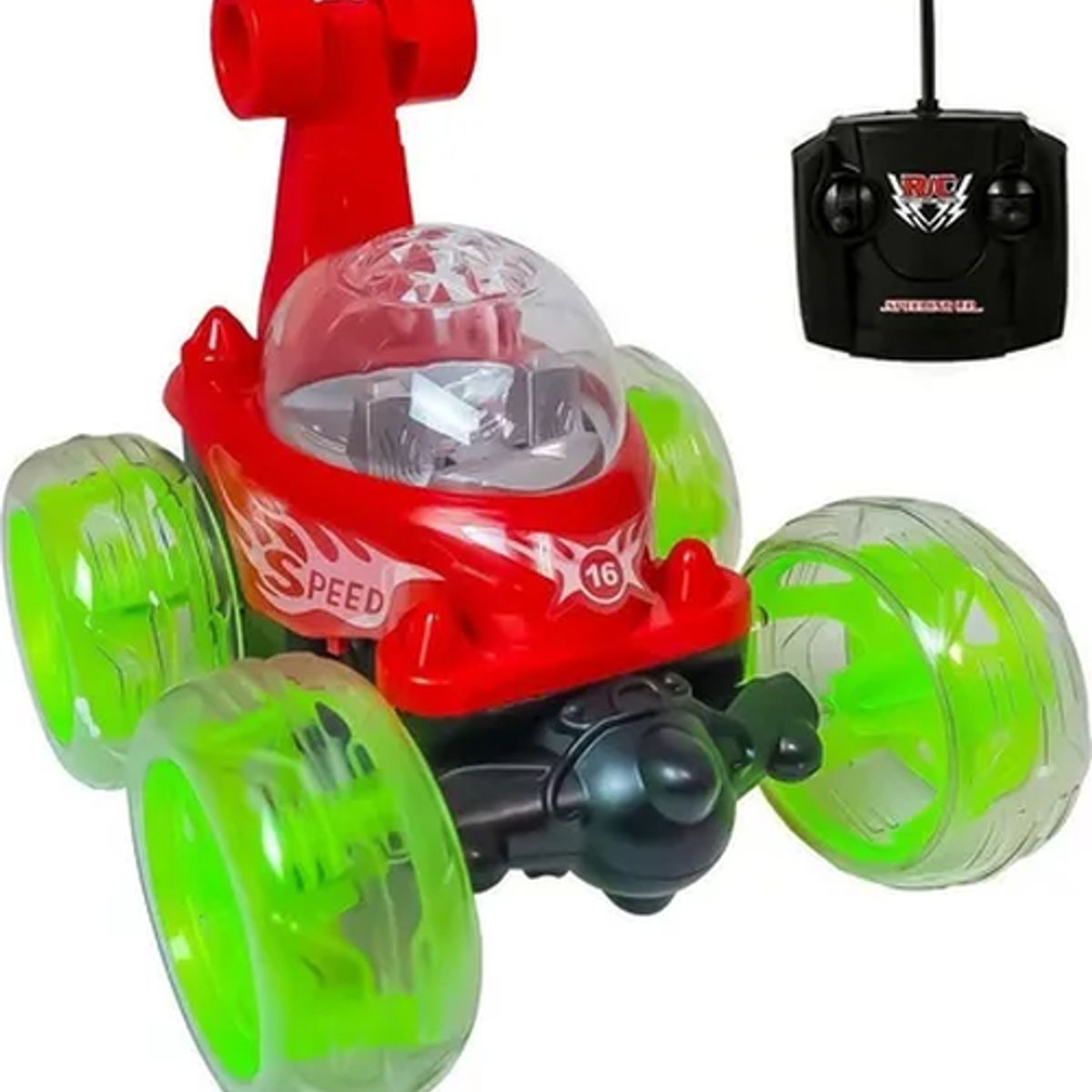 GENERICO - Auto rc crazy car luces sonido rgb