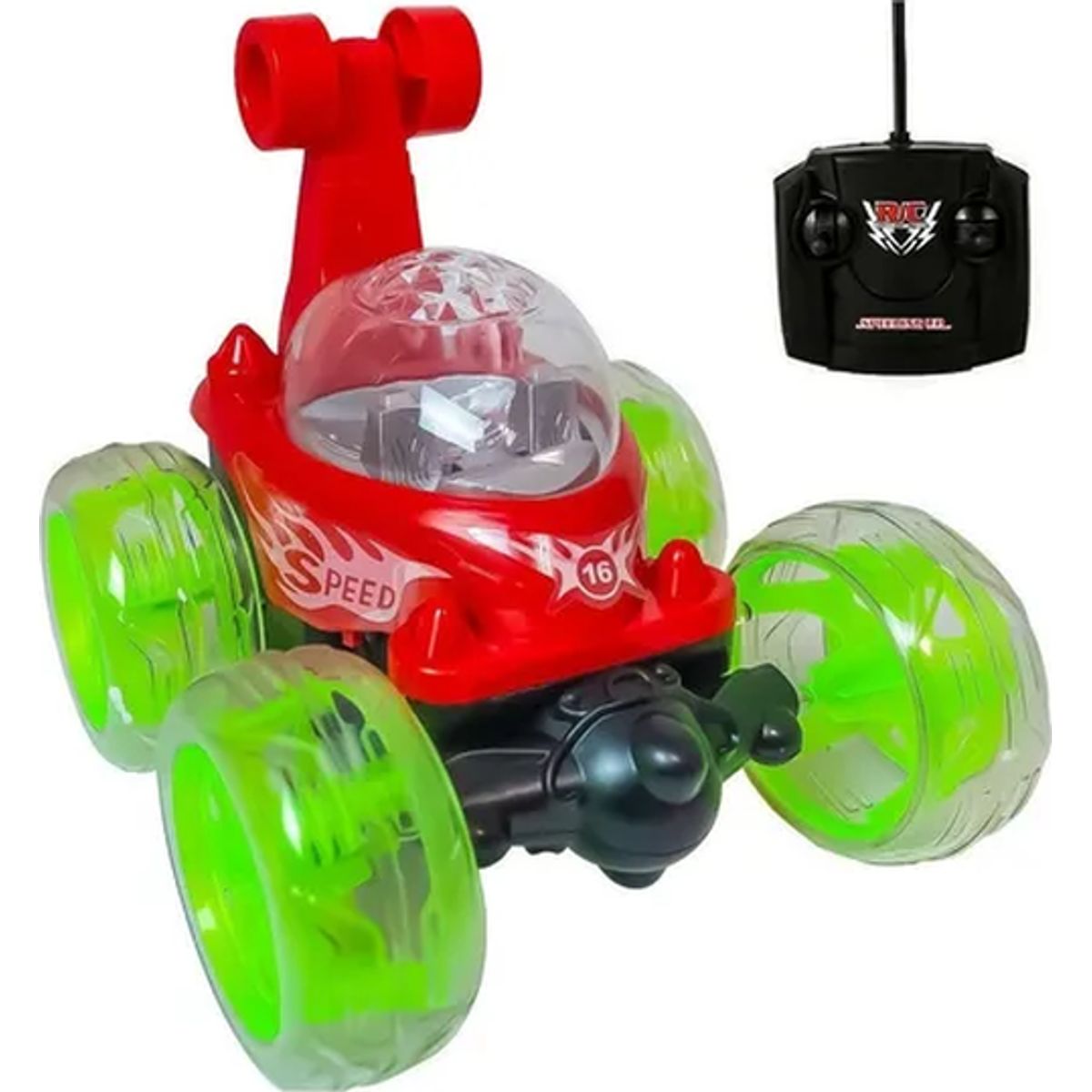 GENERICO - Auto rc crazy car luces sonido rgb