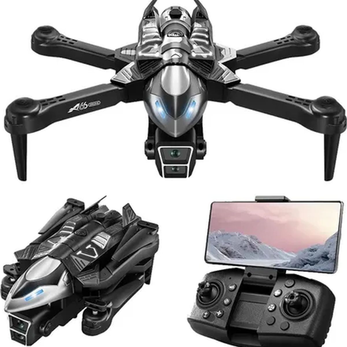 GENERICO - Drone cámara wifi plegable recargable