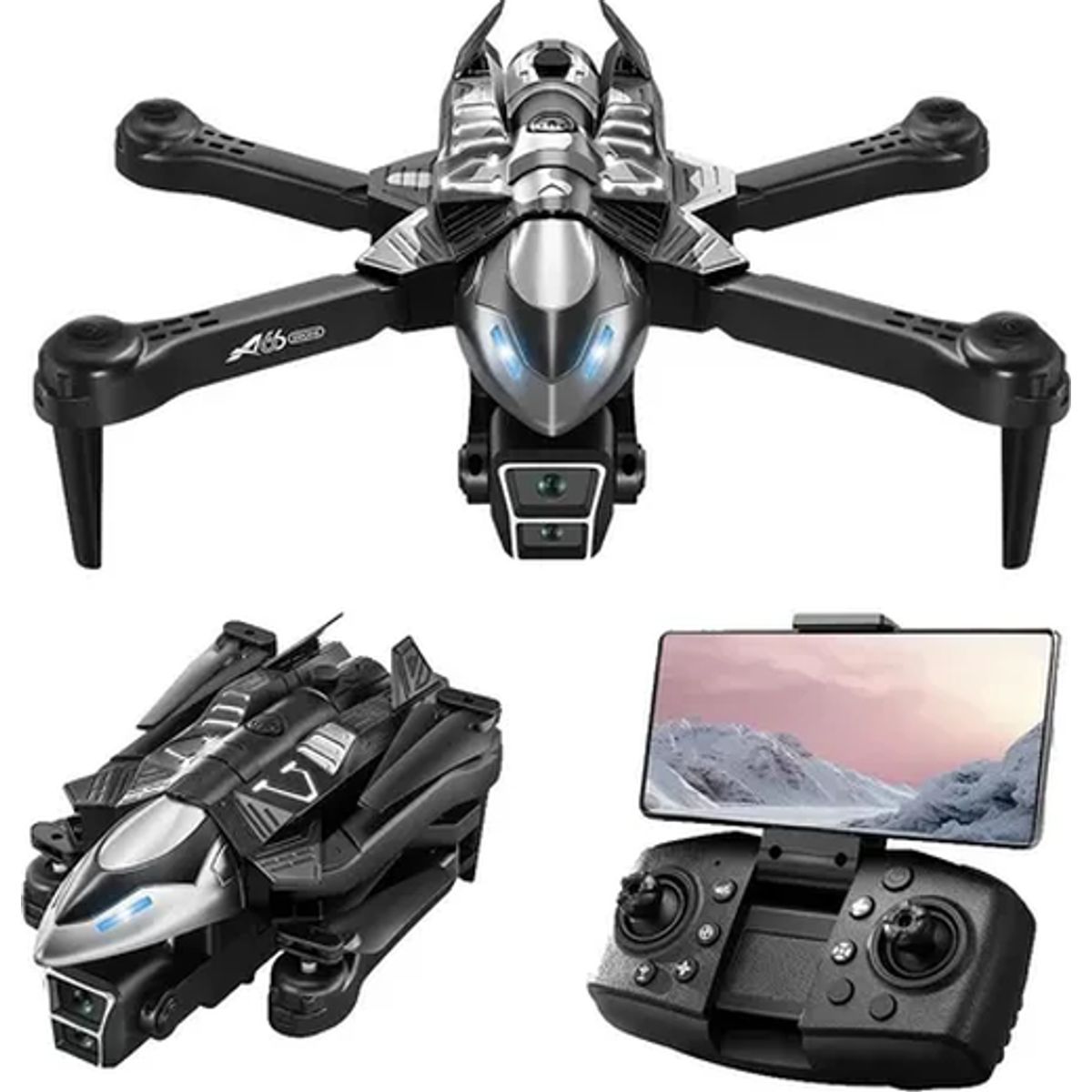 GENERICO - Drone cámara wifi plegable recargable