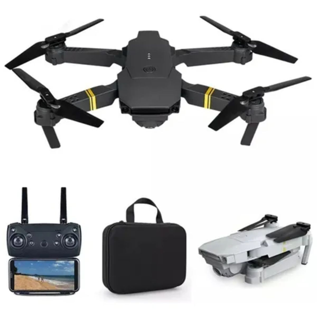 GENERICO - Drone cámara full hd wifi 24ghz plegable