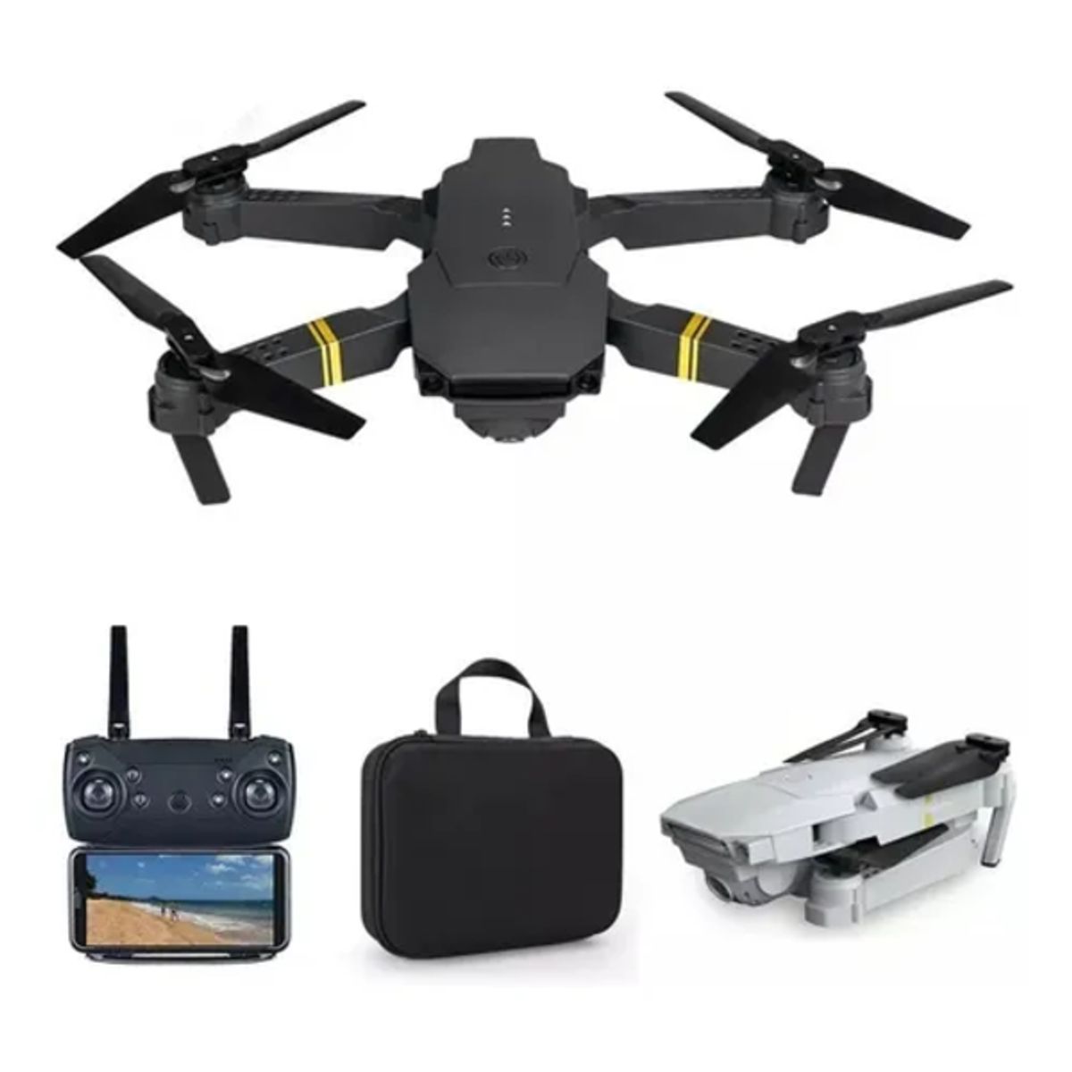 GENERICO - Drone cámara full hd wifi 24ghz plegable