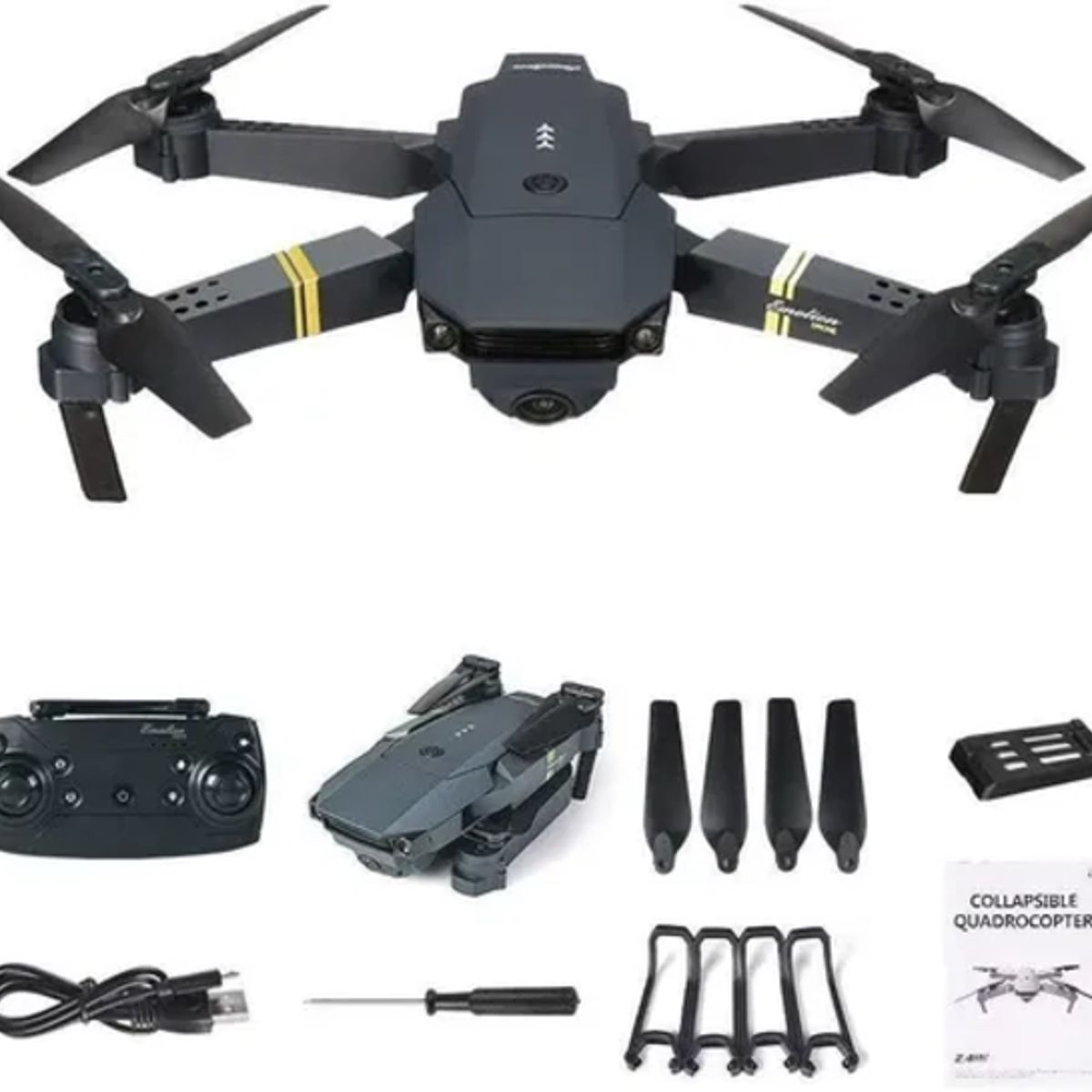 GENERICO - Drone cámara full hd wifi 24ghz plegable