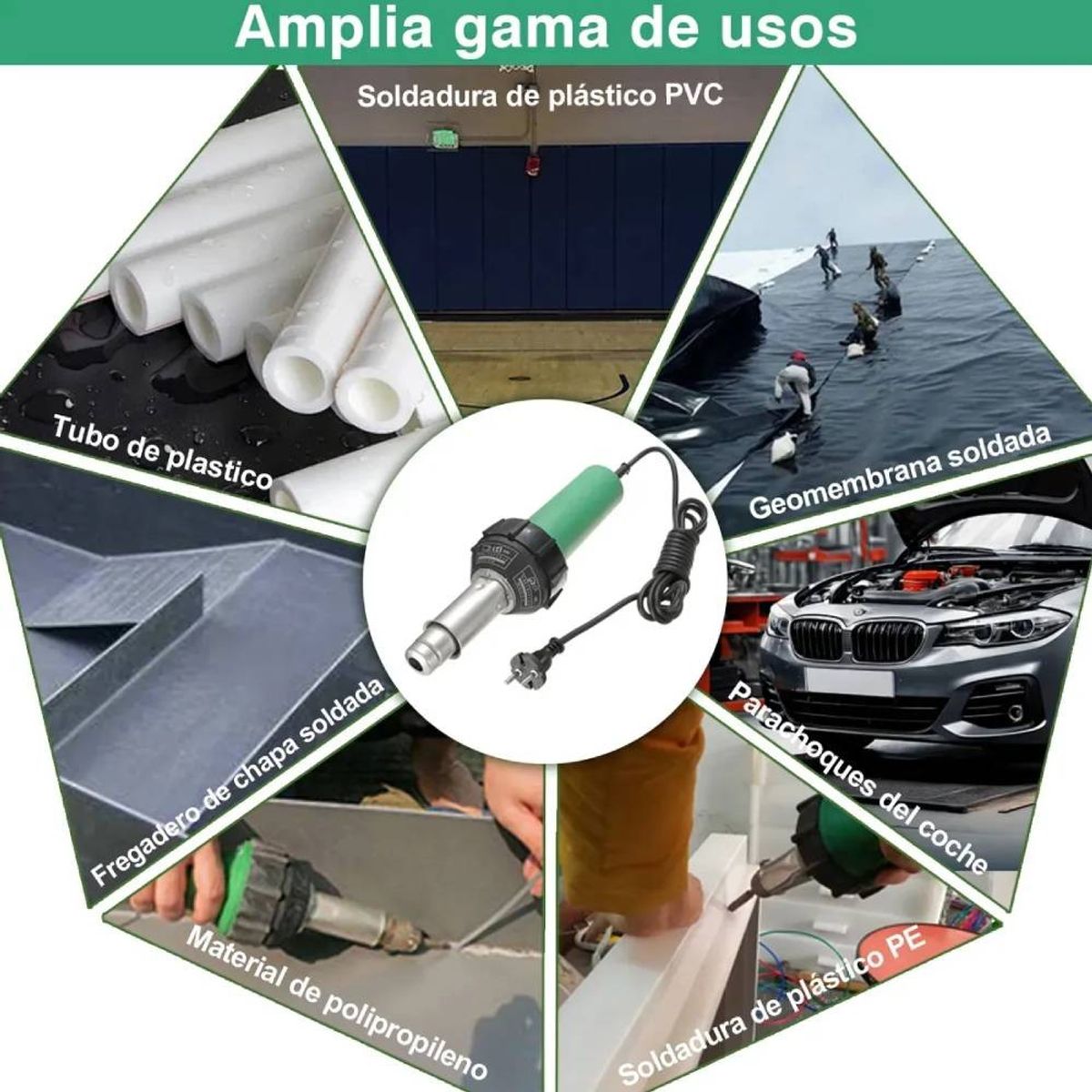 MUNDO MAGIA - Pistola Termoselladora Tipo 1600w 220v Soldador De Plástico