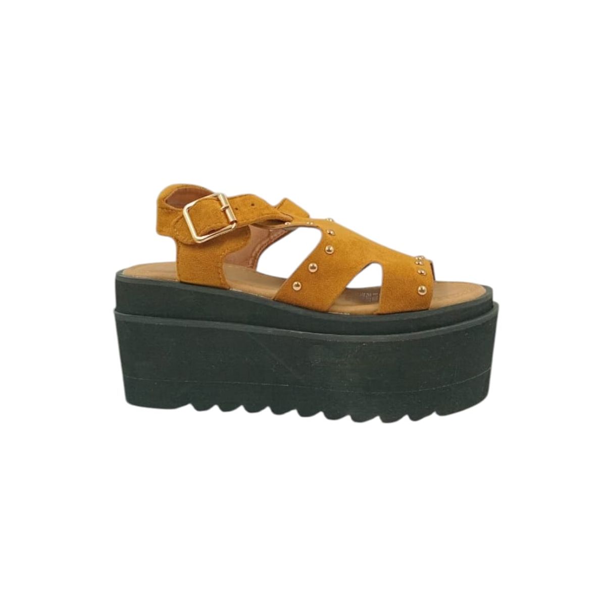 HERIEL - Sandalia Camel Plataforma