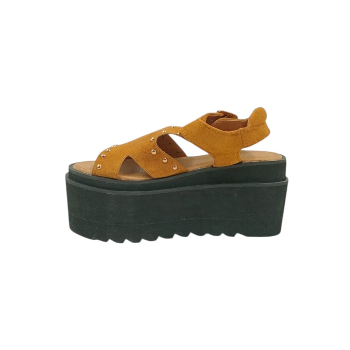 HERIEL - Sandalia Camel Plataforma