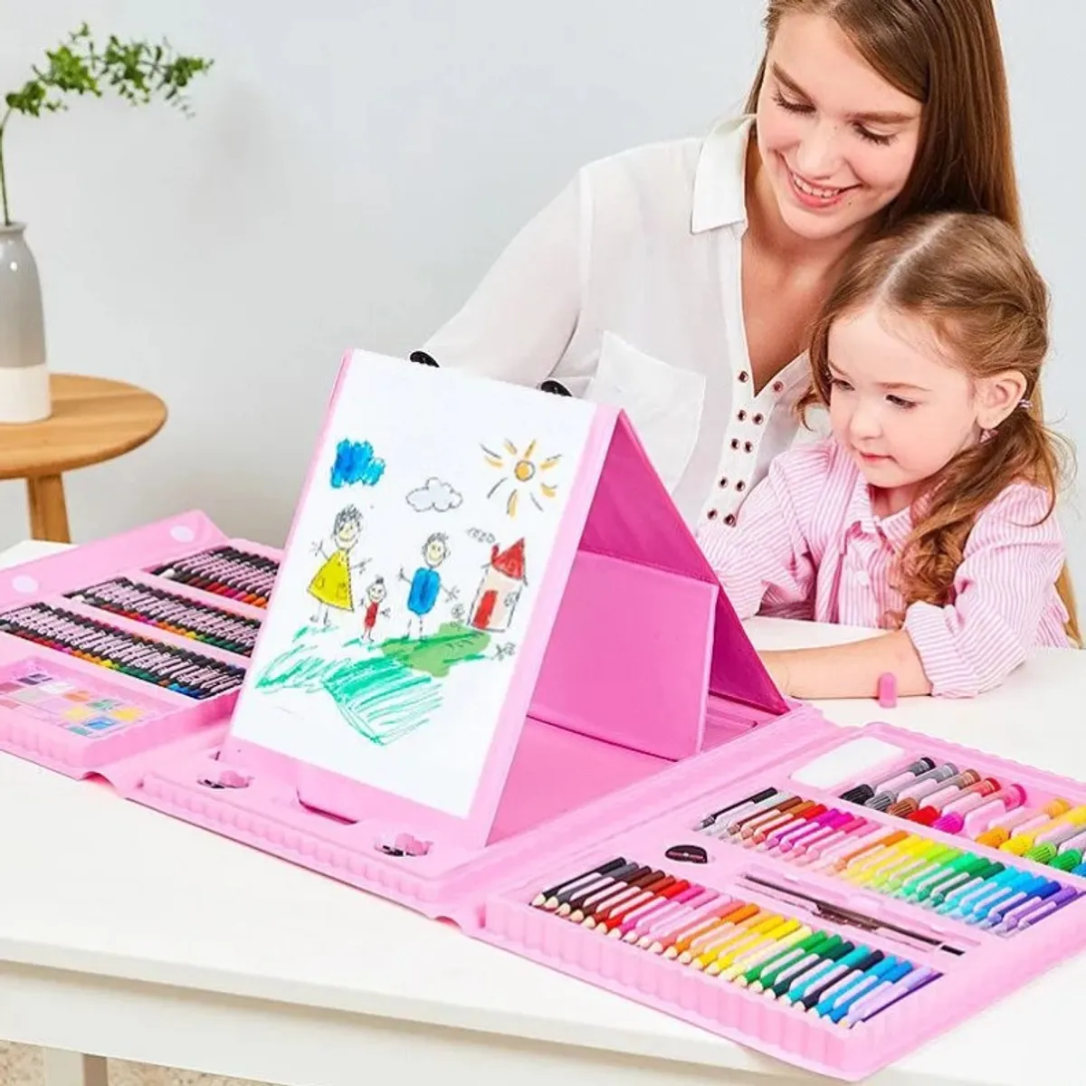 GENERICO - Set De Dibujo Portátil 208 Piezas De Arte Para Niños Kit