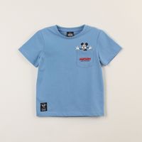 Polera Manga Corta Niño Azul Bolsillo Mickey