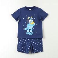Pijama Manga Corta Niño Azul Estrellas