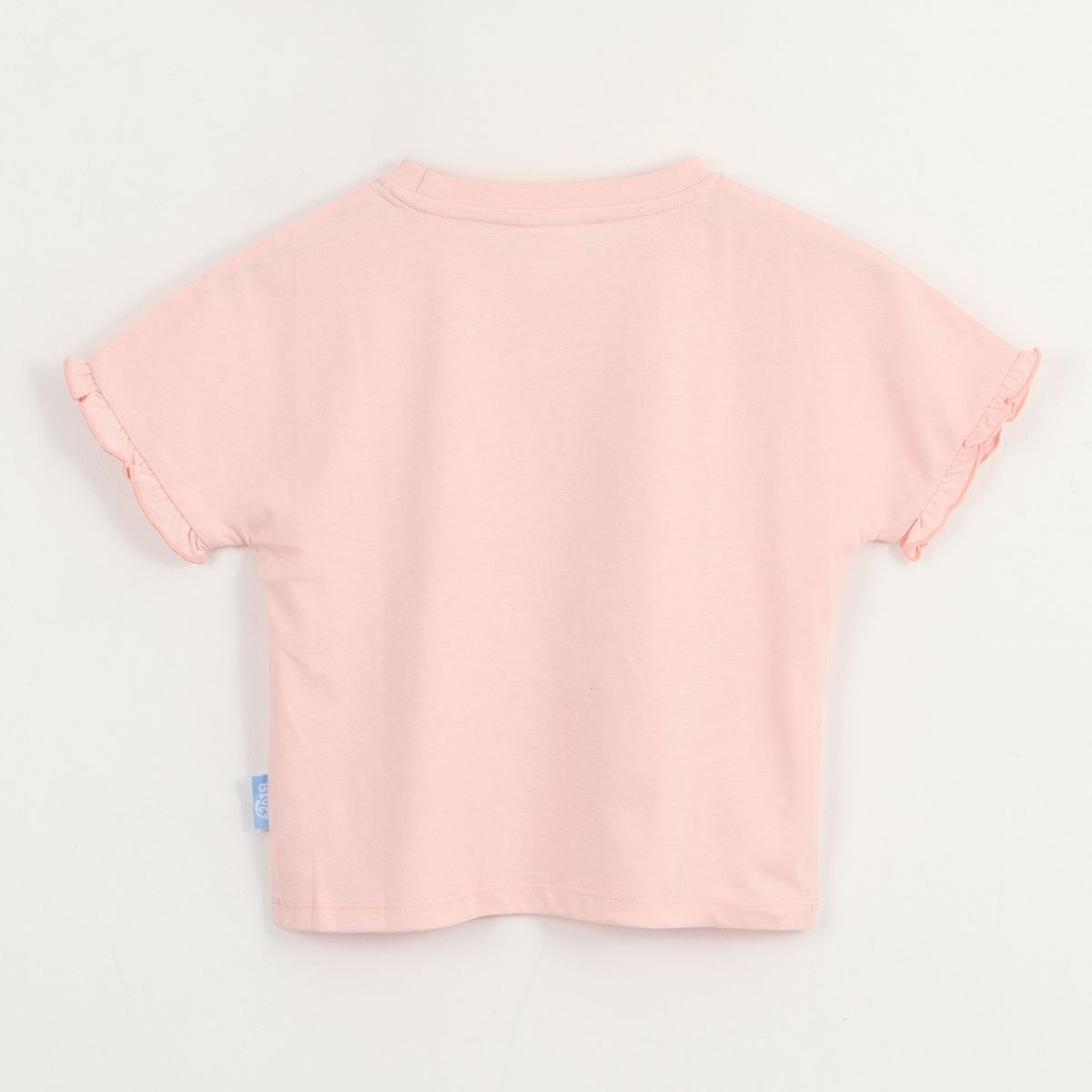 BLUEY - Polera Manga Corta Niña Damasco Palmeras Bluey