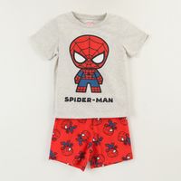 Pijama Manga Corta Niño Gris Parado Avengers