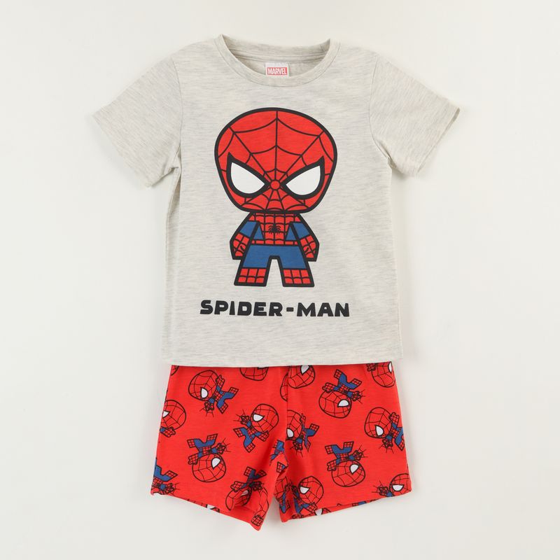 MARVEL - Pijama Manga Corta Niño Gris Parado Avengers Marvel