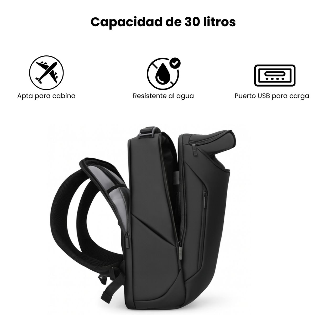 GENERICO - Mochila Ejecutiva Viaje Notebook Usb Impermeable Antirrobo