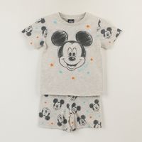 Pijama Manga Corta Niño Gris Estrellas Mickey