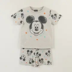 DISNEY - Pijama Manga Corta Niño Gris Estrellas Mickey