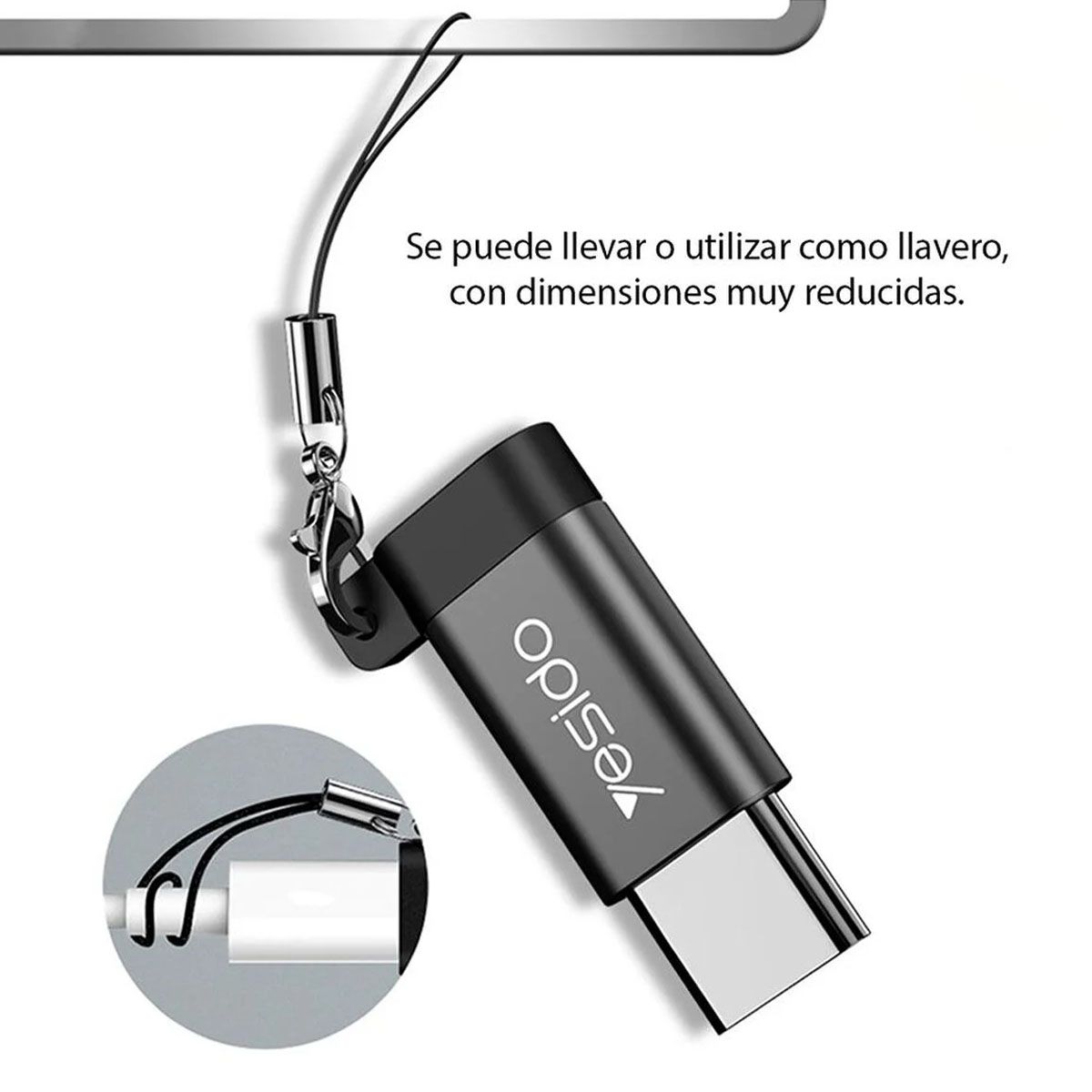 MOTOMO - Adaptador Convertidor OTG Micro-USB Compatible USB C