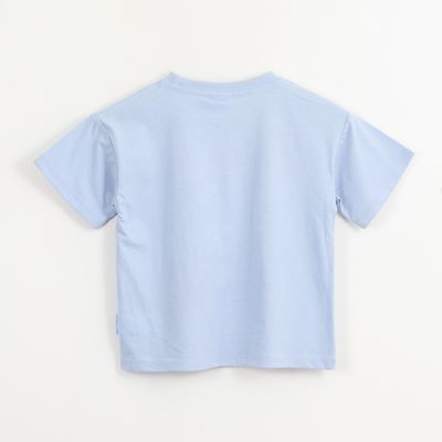 Imagen 2 del producto Polera Manga Corta Niño Celeste Estampado Globo