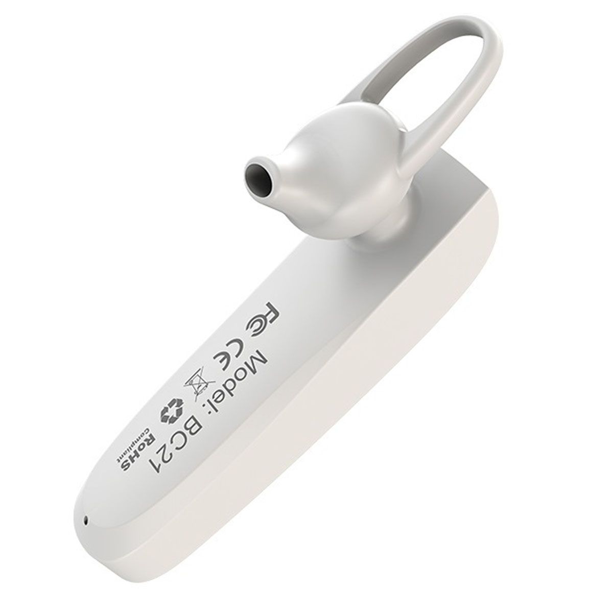 BORO - Audifono Bluetooth Manos Libres Mono Headset BC21 Blanco