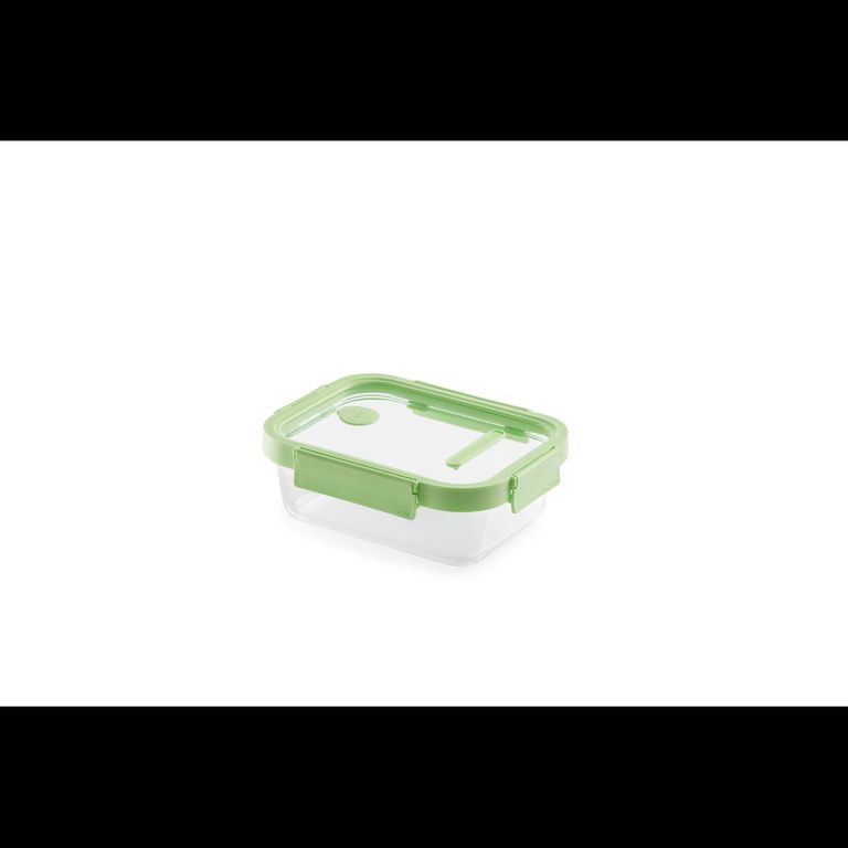 Recipiente hermetico 100% de vidrio 640 ml rectangular