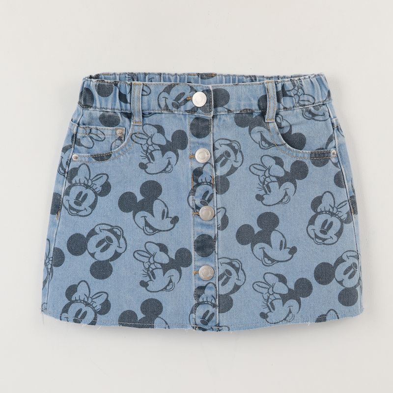 DISNEY - Short Niña Azul Mezclilla Minnie Disney