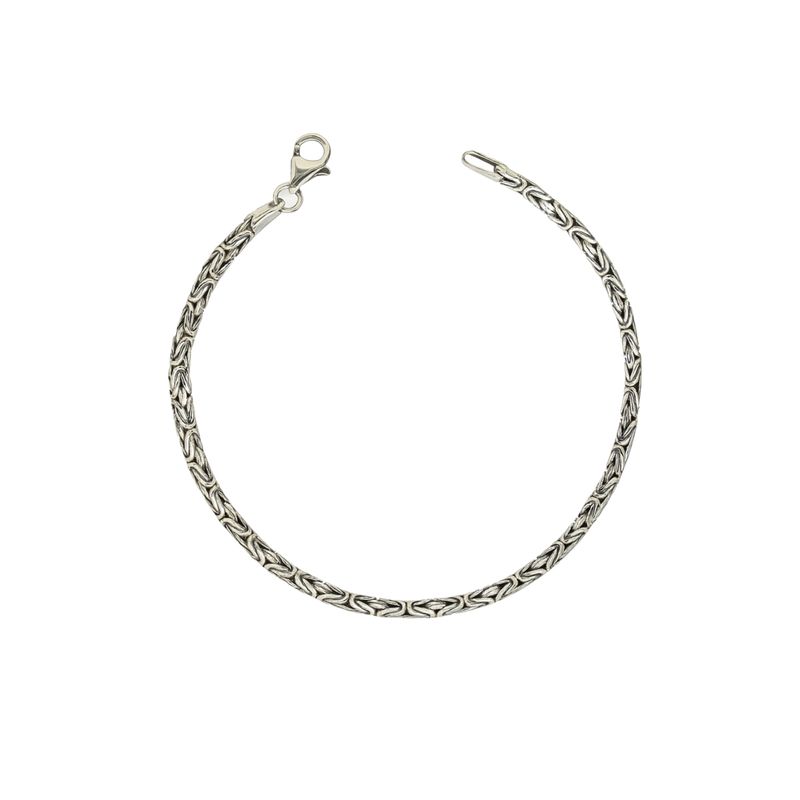 JB JOYAS BARON - Pulsera de Plata Esterlina 925 Bizantino 8gr