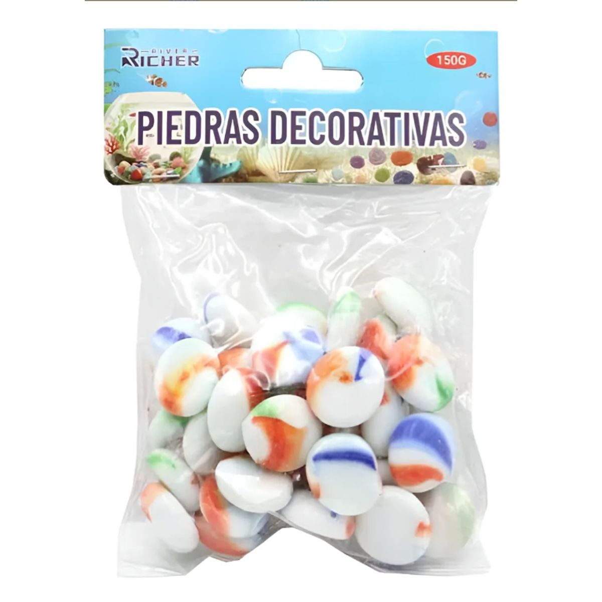 GENERICO - Set 12 Piedras Decorativas para Peceras