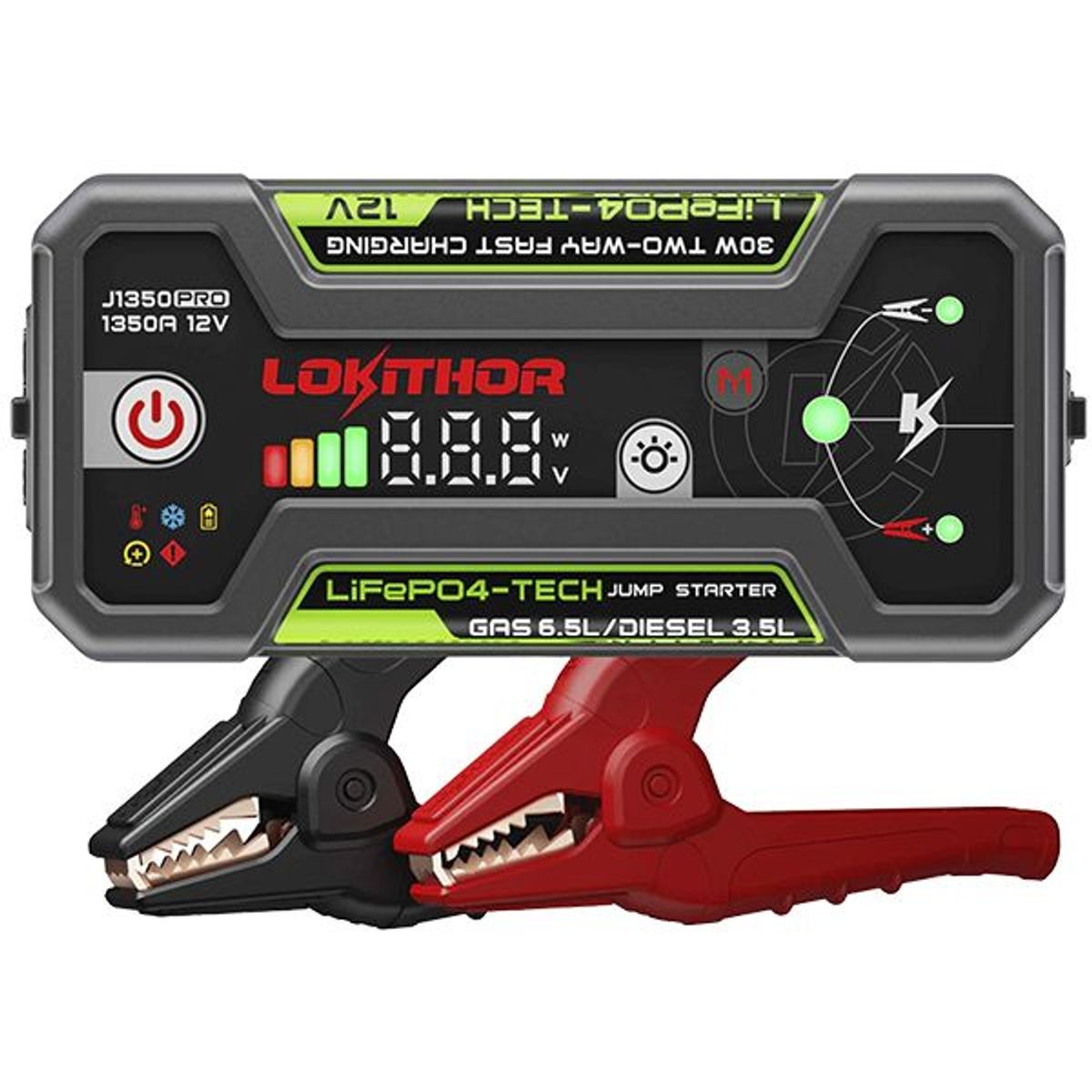 Partidor Auto Baterías 12v 1350a J1350 Pro Lifepo4 Lokithor, marca GENERICO - Foto Principal