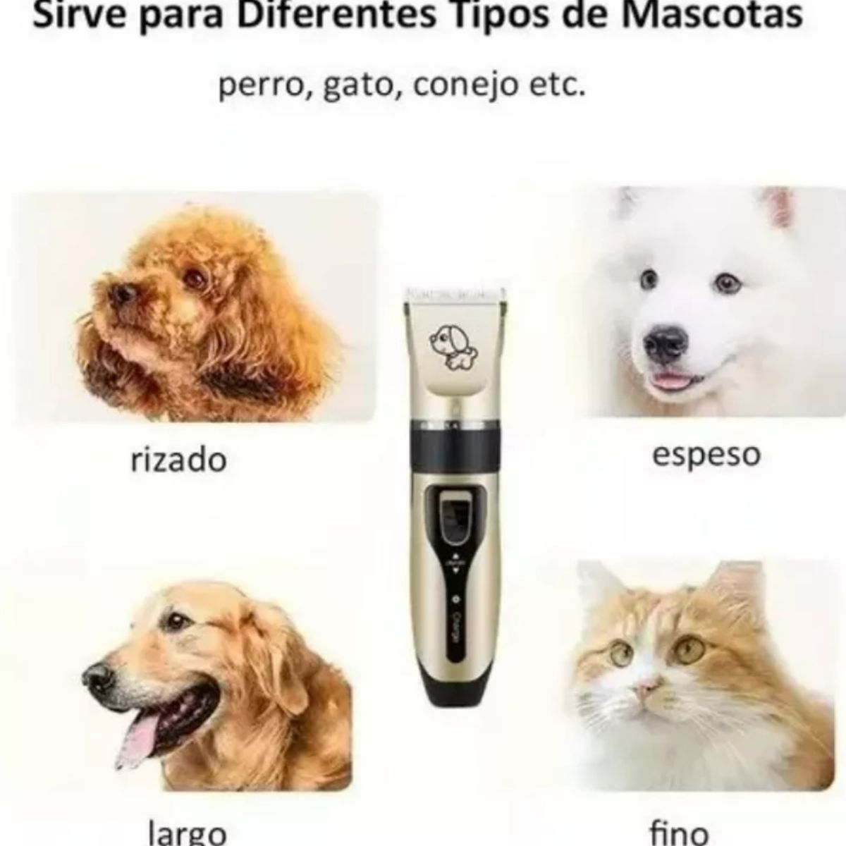 GENERICO - Máquina Corta Pelo Recargable Mascotas  Accesorios