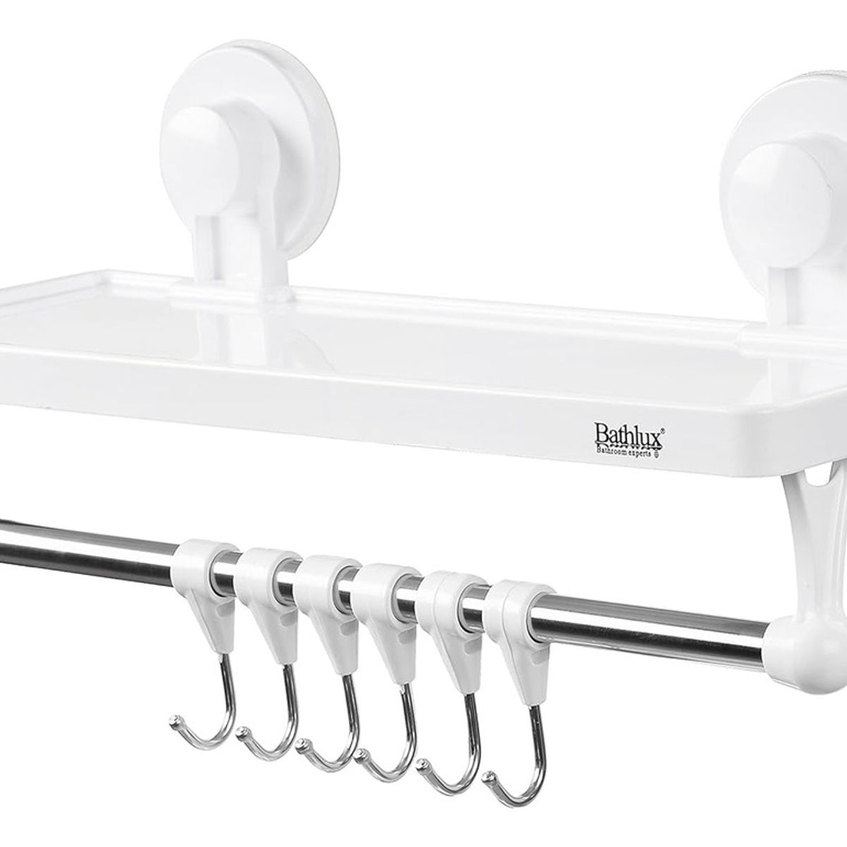 BATHLUX - Organizador De Ducha Estante Cn Ventosa Y Colgador + Ganchos 30136