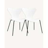 Pack 2 Silla Jlove Black de Polipropileno