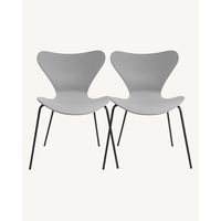 Pack 2 Silla Jlove Black de Polipropileno