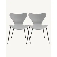 HABITA2 CHILE - Pack 2 Silla Jlove Black de Polipropileno