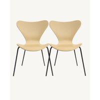 Pack 2 Silla Jlove Black de Polipropileno