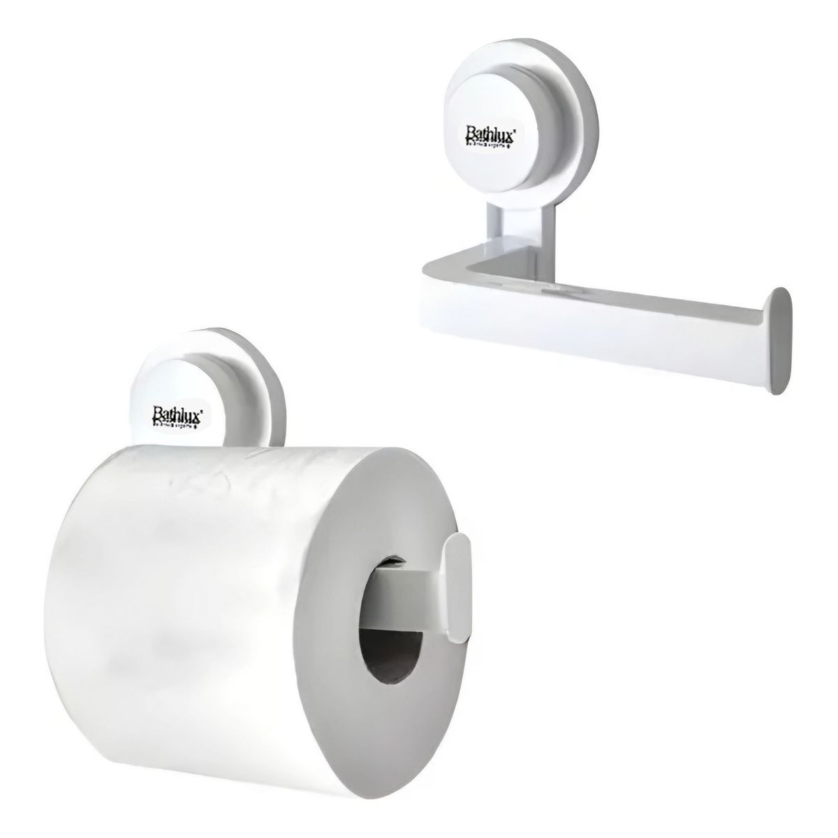 BATHLUX - Porta Papel Higiénico Dispensador De Confort Cn Ventosa Blanco 30161