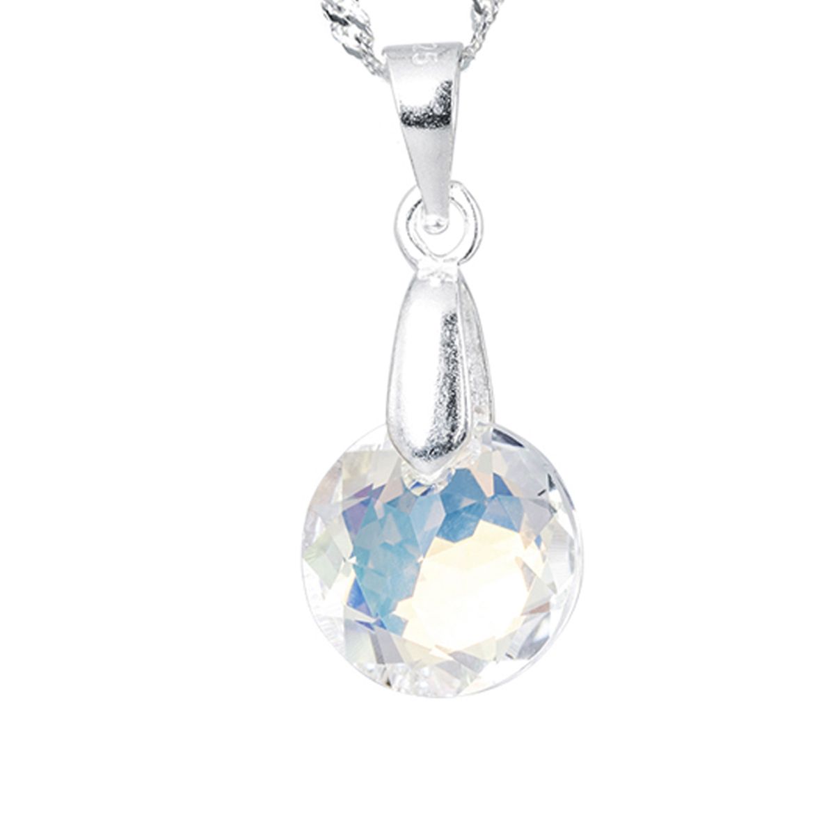 JOYAS MONTERO - Collar Gran Gracia Plata 925 creado con cristales de Swarovski® Aurora Boreal