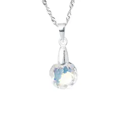 JOYAS MONTERO - Collar Gran Gracia Plata 925 creado con cristales de Swarovski® Aurora Boreal