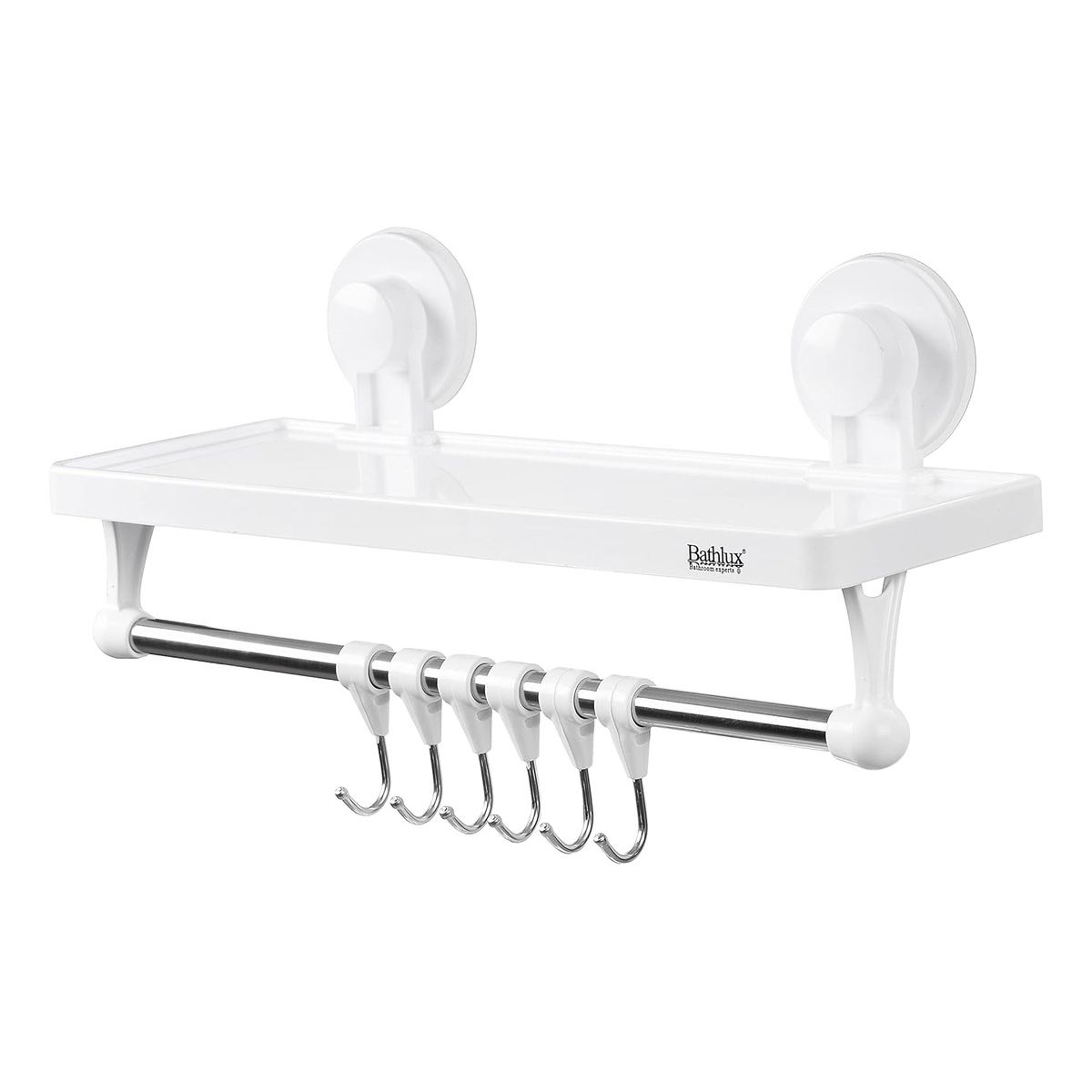 BATHLUX - Organizador De Ducha Estante Cn Ventosa Y Colgador + Ganchos 30136