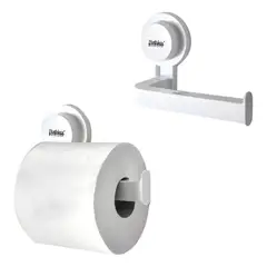 BATHLUX - Porta Papel Higiénico Dispensador De Confort Cn Ventosa Blanco 30161