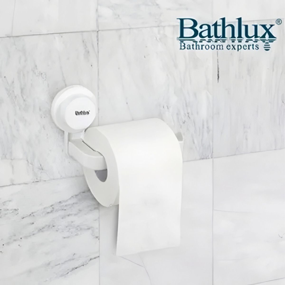 BATHLUX - Porta Papel Higiénico Dispensador De Confort Cn Ventosa Blanco 30161