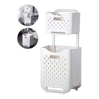 Canasto de Ropa RyC Multifunción 2 En 1 Plegable con Ruedas